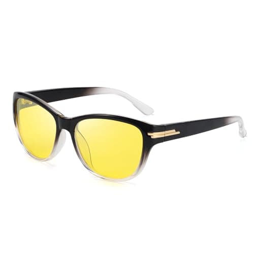 SODQW Night Driving Glasses for Women Men Polarized Anti Glare Night Vison Glasses for Nighttime Driving UV400 Yellow Lens 26 - Image 1