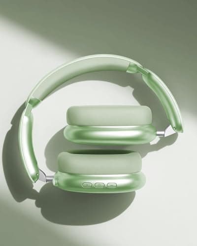 Wentronic Y02 Active Noise Cancelling Headphones, Wireless Over-Ear Bluetooth 5.4 Headphones, Multiple Modes, 60H Playtime, Hi-Res Audio, Big Bass, Foldable Lightweight for Travel Home Office, Green - Thumbnail 3