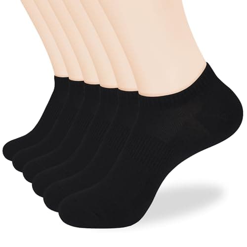 Corlap Women's Ankle Cotton Socks - No Show Low Cut Athletic Running Soft Thin White Socks 6 Pairs - Thumbnail 2