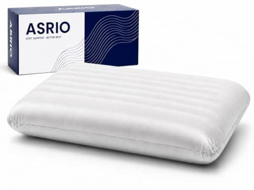 ASRIO Silicone Pillow, Cooling 4D High Resilience Cervical Support for Neck Pain Relief, Hypoallergenic, Ideal for Side Sleepers & Post-Surgery Care (Standard, (Comfort Pillow)) - Image 1
