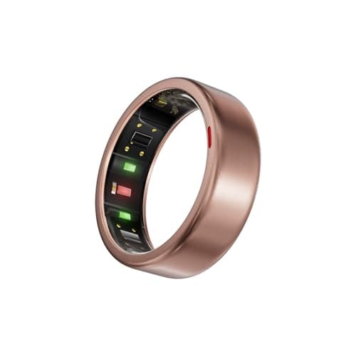 POBOVi Gen 2,Smart Ring for Women Men,Monitoring of fingertip Skin Temperature and Respiratory Rate During Sleep,Heart Rate/Sleep/HR/Women's Health Tracker, iOS & Android Compatible (Rosegold, 12) - Image 1