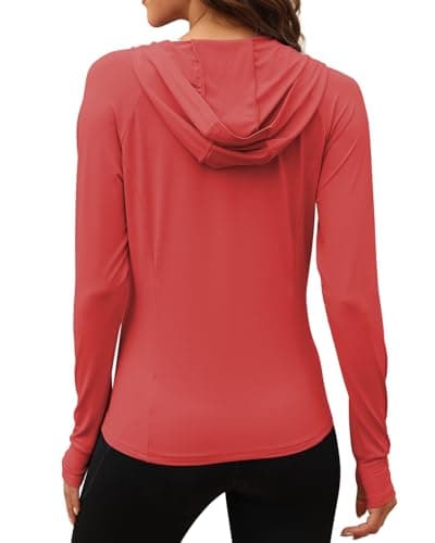 We1Fit Womens UPF 50+ Athletic Jackets Lightweight UV Protection Zip Up Hoodie Shirts Long Sleeve Workout Jacket - Thumbnail 3