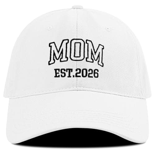 Skdgih Mom Est 2026 Hat,Pregnancy Announcement Gifts for Couple | Parents to Be Birthday Gifts New Mom & Dad