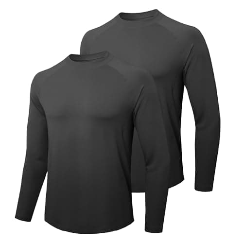 MeetHoo Long Sleeve Workout Shirts for Men Moiture Wicking T-Shirt Quick Dry Athletic Active Tees - Image 1