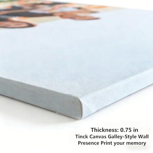 Sunook Custom Canvas Prints Personalized Photo Wall Art Decor, 12-Color HD 300 DPI Printing, Solid Pine Wood Frame, Waterproof Canvas, Ready to Hang Gift for Wedding Family Pet Memorial 24 * 36inch - Thumbnail 3