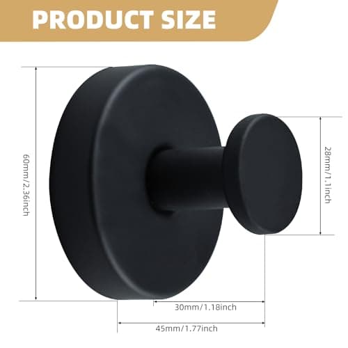 Suction Cup Hooks for Shower Heavy Duty Wreath Hangers for Front Door Waterproof Shower Hooks for Inside, No Drill Adhesive Towel Hooks for Bathroom, Kitchen, Glass Doors, Windows(2, Matte Black) - Thumbnail 2