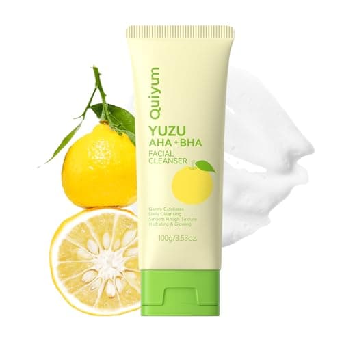 QUIYUM Foaming Face Wash, Citrus Junos Extracts, AHA+BHA, Lactic AcidSalicylic Acid, Sodium Hyaluronate, B5, Exfoliating, Pore Minimizer, Hydrate, Glow Up, 3.53 Oz - Image 1