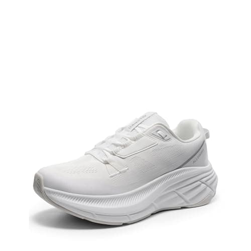 ALLSWIFIT Women's Walking Shoes Cushion Running Tennis Non-Slip Comfortable Workout Gym Athletic Breathable Fashion Sneakers ActiveLite,Size 7.5,White,AWUMRS2507 - Image 1