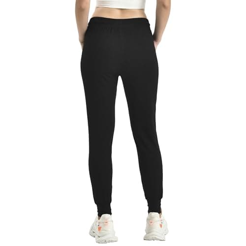 Ipletix Joggers for Women with Pockets,Womens Drawstring Lightweight Yoga Sweatpants for Lounging Workout Running Balck L Black - Thumbnail 3