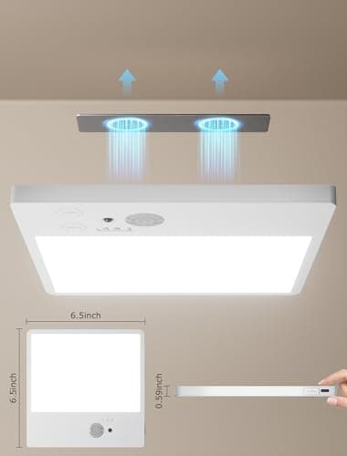 Motion Sensor Light Indoor with Remote,3 Color Motion Sensor Lights with Remote, Wireless Closet Light Battery Operated, Magnetic Dimmable LED Lights for Shower Pantry Shed Hallway Porch Garage Stairs - Thumbnail 2