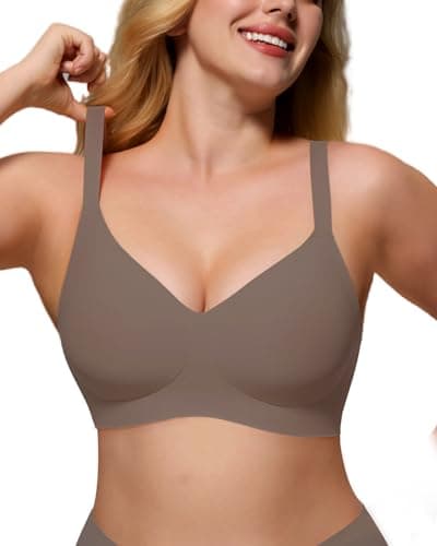 As Fairy Jelly Bras for Women Wireless Push Up Bra with Support and Lift Seamless Comfortable Bralette Tshirt Brassiere Grey 40D - Image 1