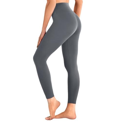 CADITEX Leggings for Women, No See Through High Waisted Workout Yoga Leggings for Women Grey XXL - Image 1
