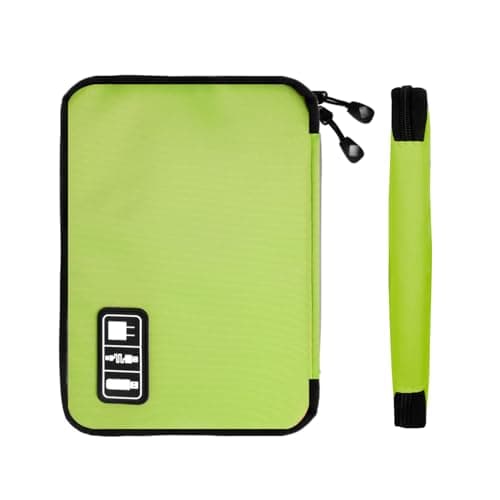 Lcsmaokin Electronics Organizer Travel Case,Electronic Accessories Storage Bag,Portable Waterproof Cable Organizer Bag,Travel Cord Organizer Bags for Small Charging Cord Storage,SD Card-Green - Thumbnail 5