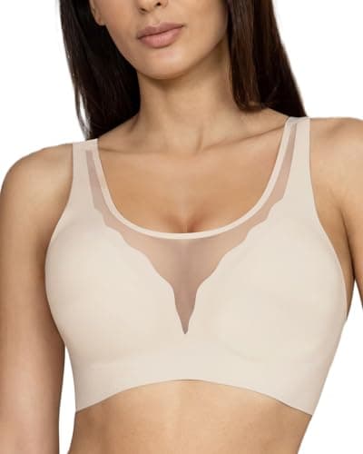 MOVINUN Wireless Comfort No Underwire Bra Seamless Push Up Padded Bralette Support Lift Invisible Bras Sexy V Neck Full Coverage Strappy Underoutfit - Image 1