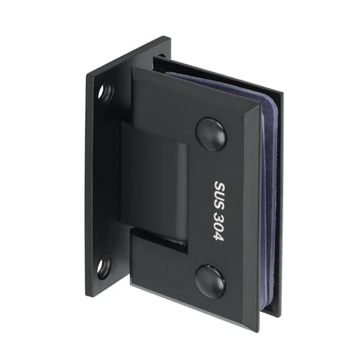 Alise Glass Shower Door Hinge,Hinges for Glass Doors,Heavy Duty Solid SUS304 Stainless Steel 90° Cabinet Hinges,Frameless Shower Doors Hardware Replacement Part,Matte Black(1P)