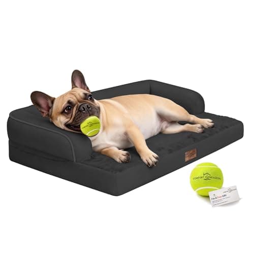 Comfort Expression Memory Foam Dog Bed - Washable Pet Bed for Big Dog Waterproof Pet Couch Memory Foam Sofa Bolster with Removable Cover - 36 x 27 - Image 1