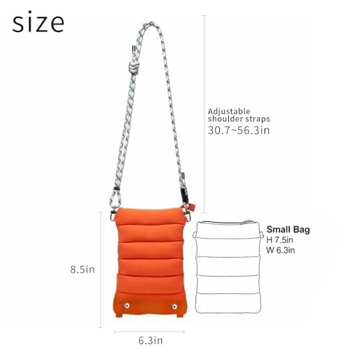 ACUARIO Small Crossbody Bag for Women, Lightweight Nylon Crossbody Bags, Trendy Womens Purse Fashion Sling Bag Handbag for Travel,gym, shopping - Thumbnail 5