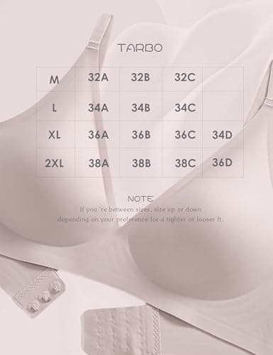 Tarbo Wireless Plunge Bra for Women – Seamless Jelly T-Shirt Bras, Sleep Bra, Deep V No Underwire Everyday Comfort Bralette with Light Support Lift, Adjustable Straps, Back Smoothing Black XL - Thumbnail 6