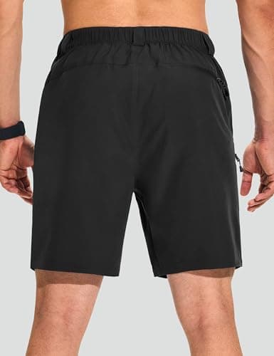 KPSUN Men's 7" Hiking Cargo Shorts Lightweight Quick Dry Tactical Golf Shorts with Zipper Pockets for Fishing Camping Work(Black XL) - Thumbnail 2
