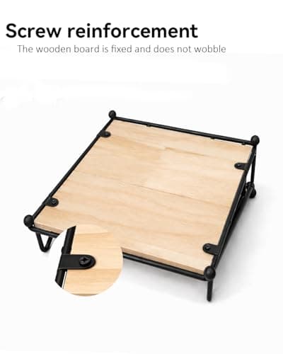 Elegant Flat Napkin Holder with Weighted Arm - Rustic Metal & Wood Paper Napkin Dispenser for Dining Table, Office, Home, Countertop, Bar - One-at-a-Time Dispensing, Holds up to 50 Napkins (BLACK) - Thumbnail 3