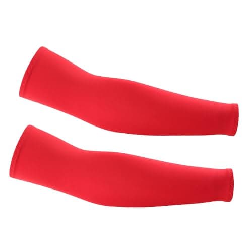 Arm Sleeves for Men and Women & UV Protection Cooling Baseball Arm Sleeves (Red) - Image 1