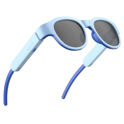 INLOOKSEEK Kids Smart Bluetooth Audio Sunglasses with LED Lights, Open-Ear Stereo Sound, Touch Controls, Magnetic Charging, for Children 3-12 Years, Kids Gifts (Blue) - Image 1