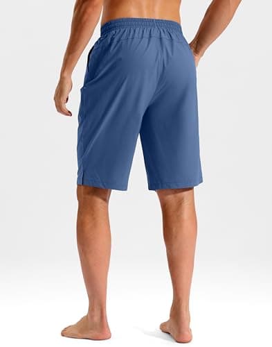 Pudolla Men's Swim Trunks 9"/11" Quick Dry Board Shorts Bathing Suits Beach Shorts for Men with Pockets - No Liner(See Blue 11 Inseam-M) - Thumbnail 2