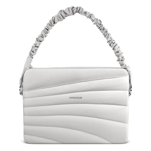 Puffy Laptop Sleeve Bag 13 14inch with Detachable Strap, Protective Case for MacBook Air Pro (Grey, 14 inch) - Image 1