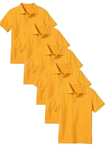 Galaxy by Harvic Polo Shirts for Boys 5-Pack Tagless School Uniform Shirts for Boys – Soft Comfortable Everyday Wear - Image 1