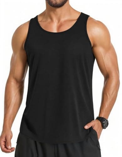 COOFANDY Mens Sleeveless Muscle T Shirts Workout Tank Tops Undershirt Cotton Athletic Sleeveless Shirts for Gym Grey - Image 1