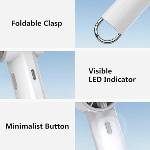 Minthouz Handheld Portable Turbo Fan with Ice Cooler, Rechargeable Personal Small Pocket Fans for Travel, Outdoor, Camping, Hiking - Thumbnail 6