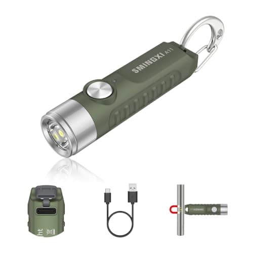 SMINGXI A11 Rechargeable Keychain Flashlight -Pocket Mini Flashlight,Key-Chain 500 High Lumens,EDC Flashlights,Waterproof Small Lightweight for Everyday Carry, Camping, Hiking, Emergency - Image 1