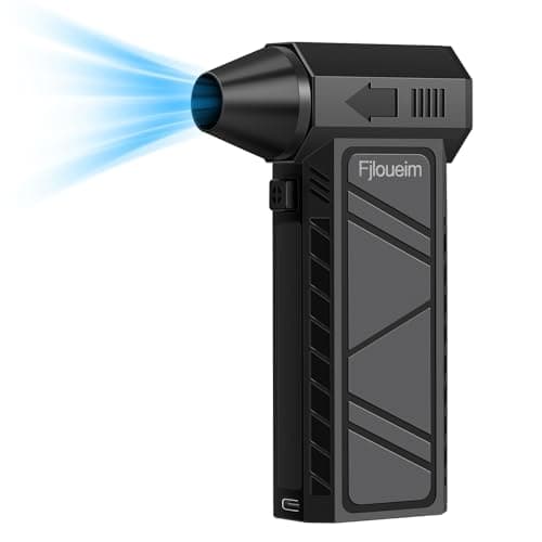 Compressed Air Duster, 130,000RPM Multi-Functional Electric Blower with 4-Speed Adjustable Settings for Dust Removal, Blowing & Suction – Ideal for Cars, Computers, Keyboards, and Outdoors（Black）