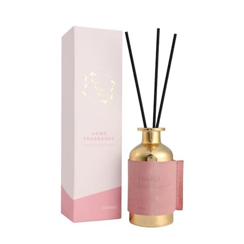 Reed Diffuser Set, Pretty Valley Home Diffuser 80Ml / 2.7 fl OZ Gift Box - Includes Reed Diffuser Sticks, Long Lasting Fragrance Oil and Glass Bottle for Office Living Room Decor (Chantel)