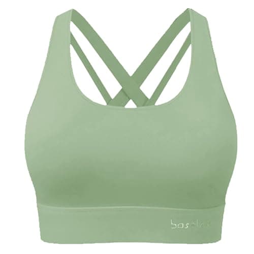 BaseTry High Impact Sports Bra for Women - Padded Seamless Support Bra for Yoga Gym Workout Fitness -High Support Running Bra (US, Alpha, 3X-Large, Regular, Regular, Green) - Image 1