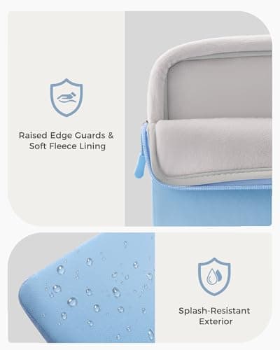 ProCase Laptop Sleeve 15" for MacBook Air/Pro 15 Inch M5/M4/M3/M2, Computer Case Also Compatible with 15" HP Dell ASUS Lenovo Acer Chromebook -Airblue - Thumbnail 5