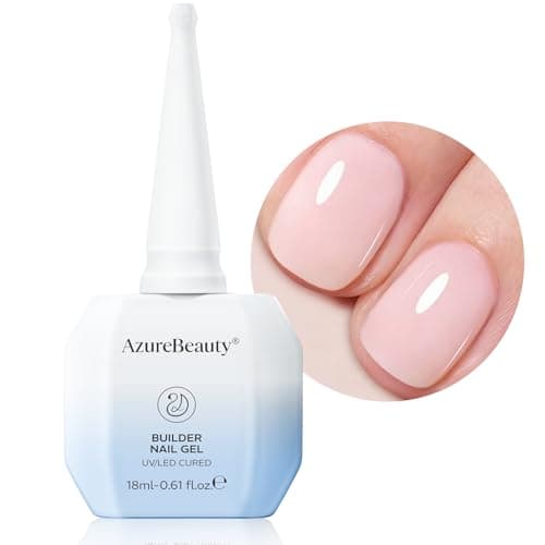 AZUREBEAUTY Builder Gel for Nails, 18ml 7-in-1 Nude Pink Builder Gel,Beginner Friendly, 30-Day Nail Strengthener Extension Glue, For Home Salon DIY & Gifts