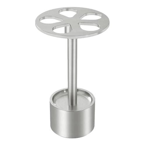 YUMORE Toothbrush Holder Stand Stainless Steel Tooth Brush Holder Bathroom Countertop Organizer Storage (Brushed Nickel) - Image 1