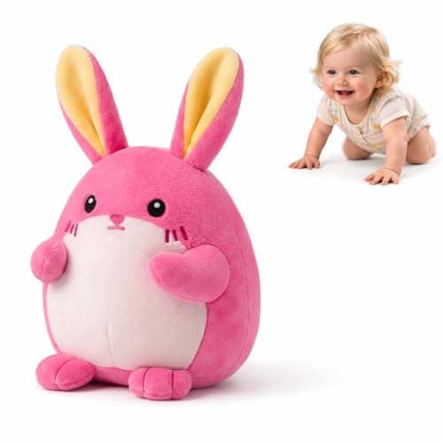 Crawling Pink Bunny Baby Toy with 48 Songs & Record, Interactive Musical Plush Toy for Babies 6-12 Months, Rechargeable Dancing Stuffed Animal, Sensory Toy for Toddlers 1-3, Cute Baby Gift for Girls - Image 1