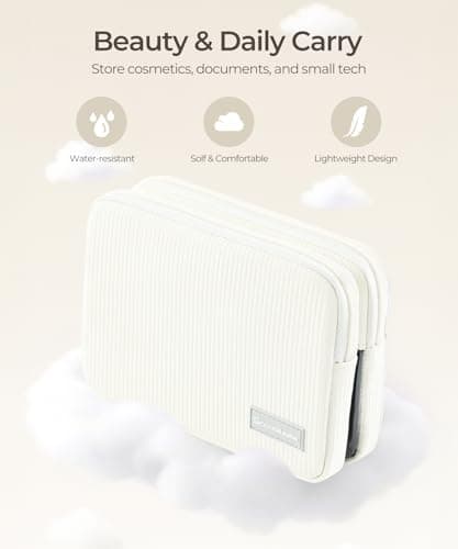 EPEDAL24 Preppy Makeup Bag, Rectangle Double Detachable Cosmetic Organizer, Clear Side Panel Portable Travel Pouches for In-Flight Essentials, Beauty & Tech Accessories, Gift for Women - Thumbnail 6