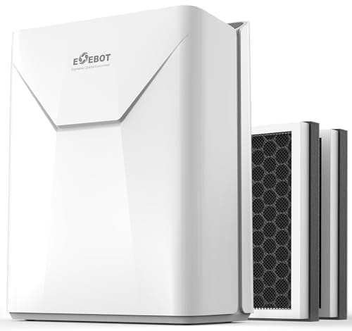 HEPA Air Purifiers for Home Large Room, 2 HEPA Filters Included, Pet Air Purifier Up to 2,390 Ft², Washable Pre-Filter, Auto, Sleep Mode & Smart AQI, Air Cleaner for Pet Hair, Dust, Smoke, Odor, White