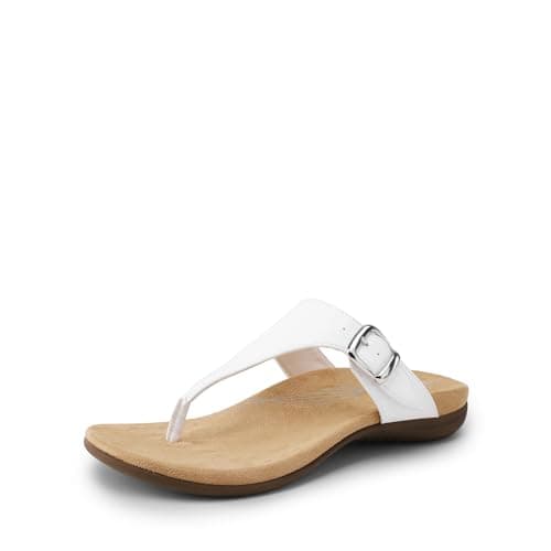 DREAM PAIRS Orthotic Thong Sandals for Women, Arch Support Flip Flops, Comfortable Lightweight Slip On Sandals for Walking, Casual Summer Everyday Wear,Size 8.5,White,SDFF2406W - Image 1