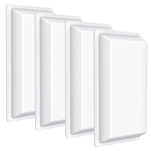 4 Pack Ceiling Air Diverter (Rectangle) for 2'x2' Ceiling Air Diffuser, Redirect Airflow from Vents, White