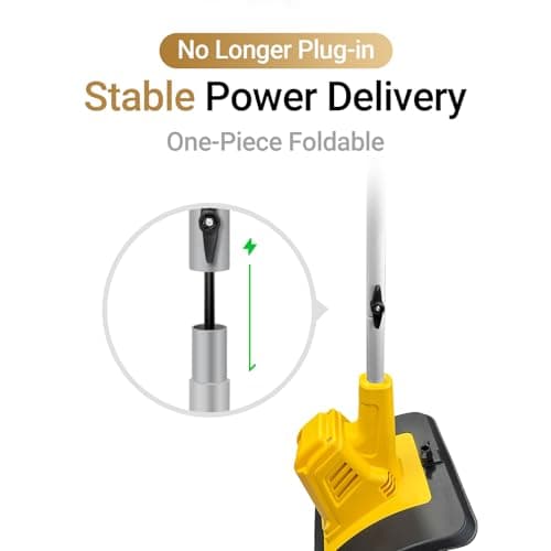 Cordless Brushless Garden Tiller Cultivator Compatible with DeWalt 20V Battery (Tool Only), 10’’ Wide 7’’ Deep Electric Soil Rototiller, 48-Tine Mini Rotary Areator for Garden Beds & Soil Preparation - Thumbnail 6