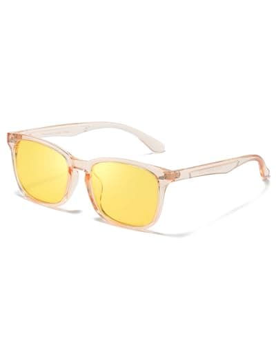 SODQW Night Driving Glasses for Women Men Polarized Anti Glare Night Vison Glasses for Nighttime Driving UV400 Yellow Lens 26 - Image 1