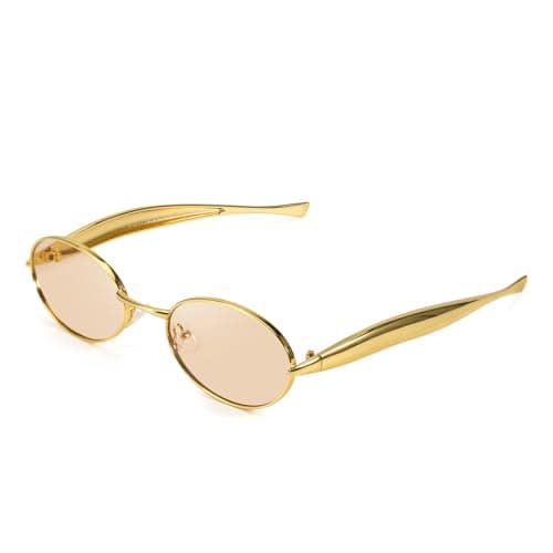 SODQW Retro Oval Sunglasses for Women Vintage Round Sun Glasses with Gold Metal Temples UV400 Protection 2025 Shades - Image 1