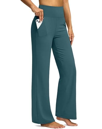 G Gradual Yoga Pants Women Wide Leg Dress Pants with Pockets High Waist Stretch Petite/Regular/Tall Casual Sweatpants Women(Ink Green,31-XXL) - Image 1