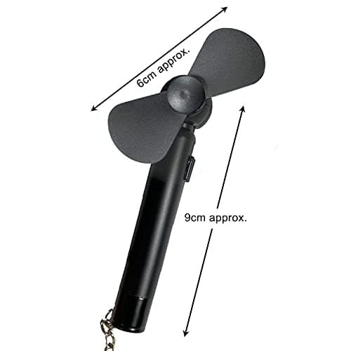 Handheld Mini Fan, Pocket Purse Portable - Gifts for Mom AAA Battery Replaceable Small But Powerful Personal Fan Cooling for Women Men Reading Home Office Outdoor Travel Camping-With Keyring - Thumbnail 3