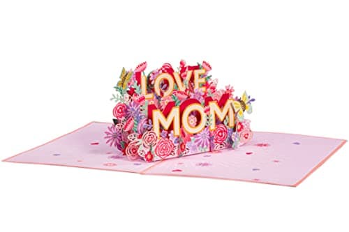 Paper Love 3D Pop Up Mothers Day Card, Love Mom, For Mom, Wife - 5" x 7" Cover - Includes Envelope and Note Tag - Thumbnail 4