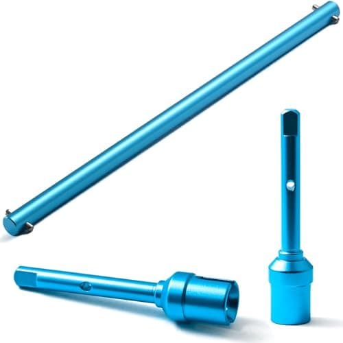 Center Drive Shaft Propeller Shaft & Joint Cup for TT02 RC Car Aluminum Alloy Center Shaft & Cups Set for Tamiya TT02 - High-Performance CNC Machined Upgrade Parts (1 Shaft + 2 Cups)